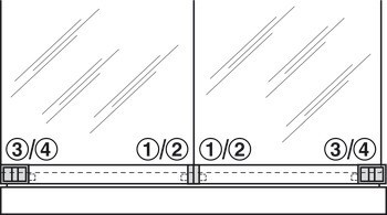 Dvojitá pojezdová kolejnice, spodní, k přišroubování