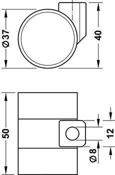 Dvojité kolečko, Nosnost 30 kg, řiditelné