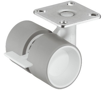 Dvojité kolečko, Nosnost 35 kg, řiditelné s brzdou