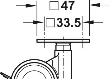 Dvojité kolečko, Nosnost 35 kg, řiditelné