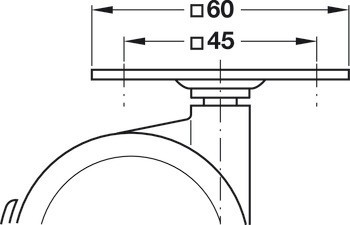 Dvojité kolečko, Nosnost 50-70 kg, volnoběžné