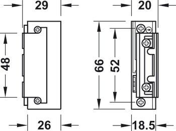 Elektrický dveřní otvírač, EffEff, model 118 ProFix®2