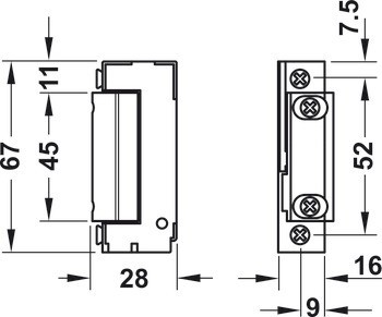 Elektrický otvírač, EffEff 118 FaFix®