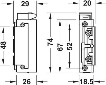 Elektrický otvírač, EffEff, model 118 ProFix®2