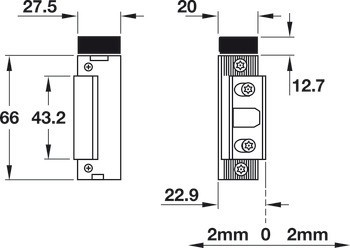 Elektrický otvírač, EffEff, model 143 standard pro požárně odolné dveře