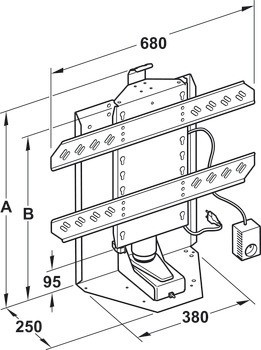 Elektrický zdvihací systém, nosnost 65 kg, pevné
