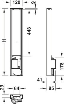 Elektrický zdvihací systém, Pevný, nosnost 50 kg
