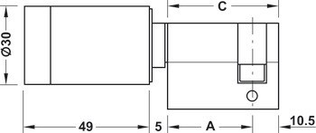 Elektronická jednostranná vložka s knobkou DT 510 H, Dialock, Tag-it™ ISO, Legic®