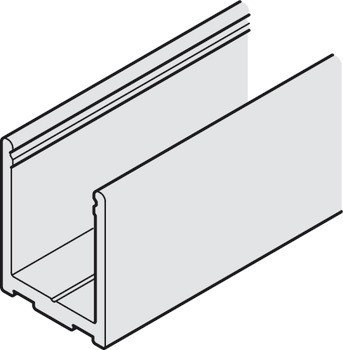 Fixační profil pro pevné zasklení, pro napojení na podlahu a stěnu, Häfele Slido D-Line11 50L / 80L / 120L