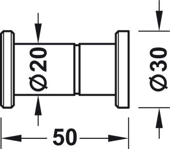 Háček na šaty, Nerez, ⌀ háčku 20 mm