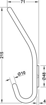 Háček na šaty, Nerez, Häfele Déco