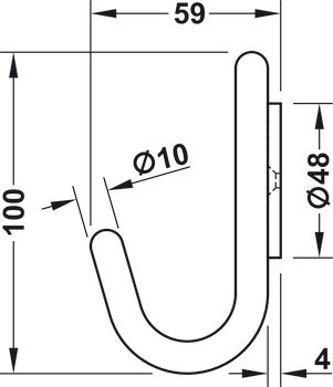 Háček na šaty, Nerez, Häfele Déco