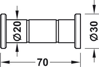 Háček na šaty, nerez, průměr háčku 20 mm