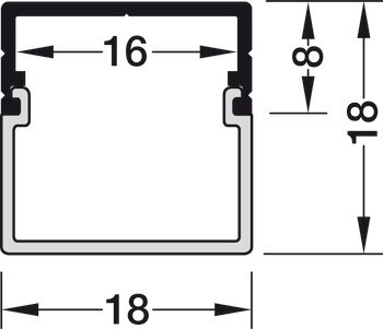 Häfele Loox profil 2192 pro osvětlovací LED pásky 10 mm