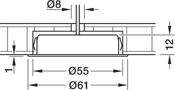 Häfele Loox5 LED 3112, 24 V, hliník