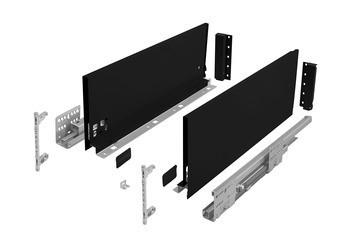 Häfele Matrix S Slim, výška bočnice zásuvky 167 mm