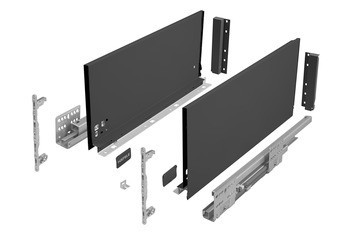 Häfele Matrix S Slim, výška bočnice zásuvky 199 mm