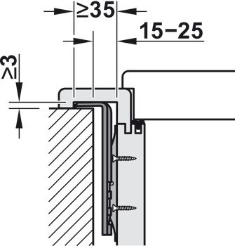 Häfele Startec Frame Fix, Upevňovací sada vzpěry pro zárubně