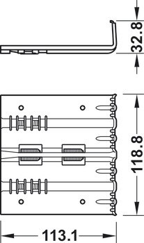 Häfele Startec Frame Fix, Upevňovací sada vzpěry pro zárubně