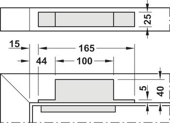 Čepový závěs, nastavitelné, 8066 s čepy, pro dvojčinné dveře