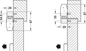 Horní dveřní zavírač, Startec DCL 84, s kluznou lištou, EN 3