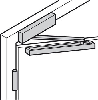 Horní dveřní zavírač, Startec DCL 84, s kluznou lištou, EN 3