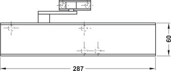 Horní dveřní zavírač, TS 4000, EN 1–6, s ramenem, Geze