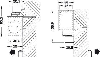 Horní dveřní zavírač, TS 5000, EN 2–6, s krytkou, Geze
