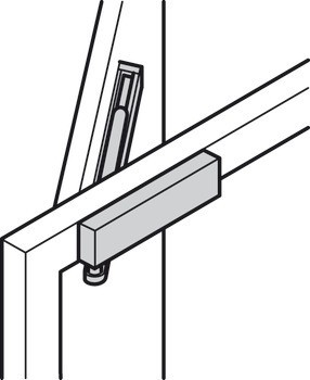 Horní dveřní zavírač, TS 90 Impulse, s kluznou lištou, EN 3–4, Dorma