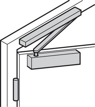 Horní dveřní zavírač, TS 90 Impulse, s kluznou lištou, EN 3–4, Dorma