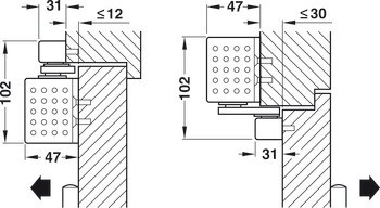 Horní dveřní zavírač, TS 91, design Contur, s kluznou lištou, EN 3, Dorma