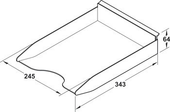 Horní police, pro nástěnný systém, Labos, pro papír A4