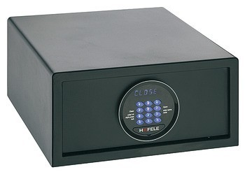 Hotelový trezor, černá, s osvětlením interiéru