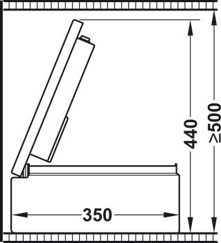 Hotelový trezor, otevírání směrem nahoru