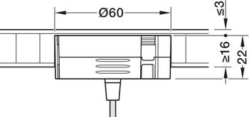 Indukční dobíjecí jednotka Qi2 , Häfele Loox 5, 12 V, pro montáž nebo skrytou montáž
