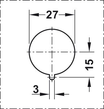 Jazýčkový tlačný zámek pro skleněné dveře, Häfele Symo FM Pro, s pevnou vložkou s pinovými stavítky, pro skleněné posuvné dveře, standardní profil
