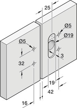 Jazýčkový zámek, pro Häfele Slido F-Flush57 06A