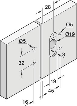 Jazýčkový zámek, pro Häfele Slido F-Flush57 06A