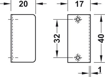 Jazýčkový zámek pro skleněné dveře, Häfele Symo FM Pro, s pevnou vložkou s pinovými stavítky, backset 26 mm, standardní profil