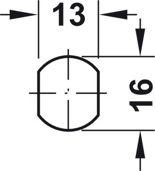 Jazýčkový zámek, s důlkovou vložkou, upevnění maticí, tloušťka dveří ≤ 13 mm