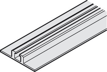 Jednoduchá pojezdová kolejnice, Povrchová montáž, 38 x 8 mm (Š x V)