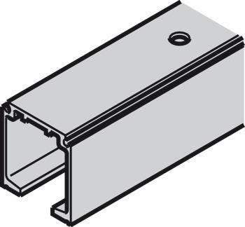 Jednoduchá pojezdová kolejnice, Předvrtaná, Š x V: 31 x 33 mm