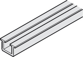 Jednoduchá pojezdová kolejnice, Zápustná montáž, 13 x 8 mm (Š x V)