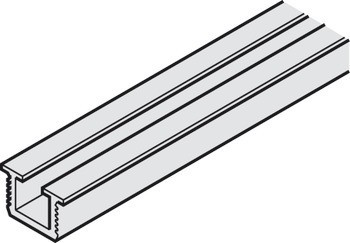 Jednoduchá pojezdová kolejnice, Zápustná montáž, 13 x 8 mm (Š x V)