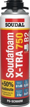Jednosložková stavební pěna pro pistole na pěnu, Soudal Soudafoam X-tra 750 Gun B2