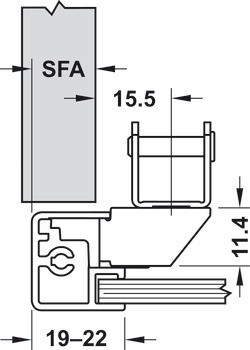 Jednotka zdvihacího mechanismu, pro výklopné kování Aventos HK-XS