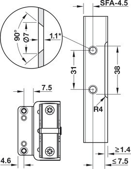 Jednotka zdvihacího mechanismu, pro výklopné kování Aventos HK-XS