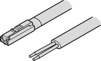 Kabel, Häfele Loox5 jednobarevný, bez koncovky, 12 V, AWG 18, bez koncovky