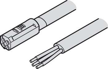 Kabel, Häfele Loox5, tunable white, bez koncovek, 12 V, AWG 20