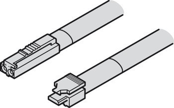 Kabel, pro Häfele Loox5, 24 V, modulární s pojistným klipem, 2pólový (jednobarevná nebo tunable white 2vodičová technologie)
